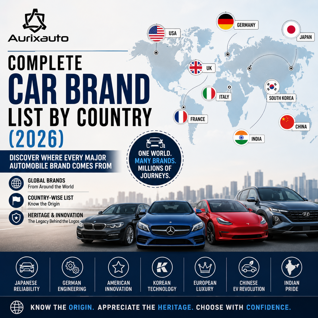 Complete Car Brand List by Country (2026): Discover Where Every Major Automobile Brand Comes From