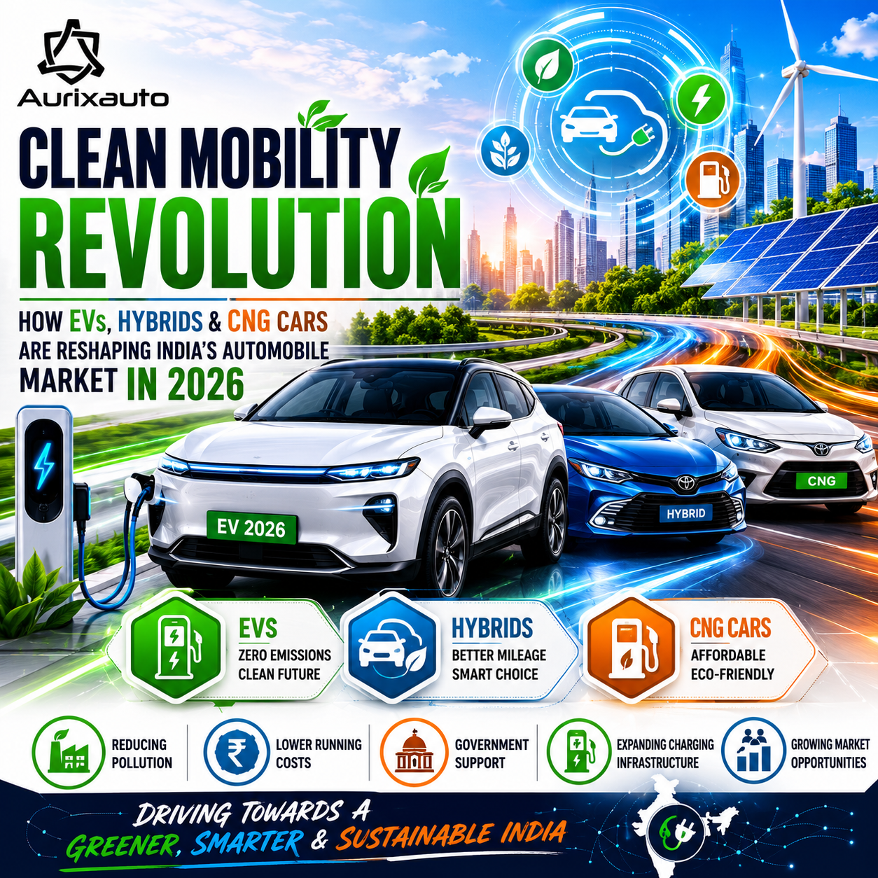 Clean Mobility Revolution: How EVs, Hybrids & CNG Cars Are Reshaping India's Automobile Market in 2026