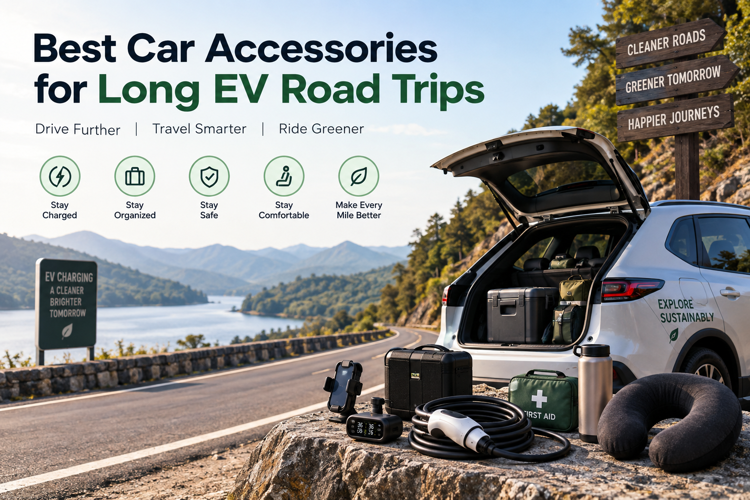 Best Car Accessories for Long EV Road Trips — AurixAuto Blog