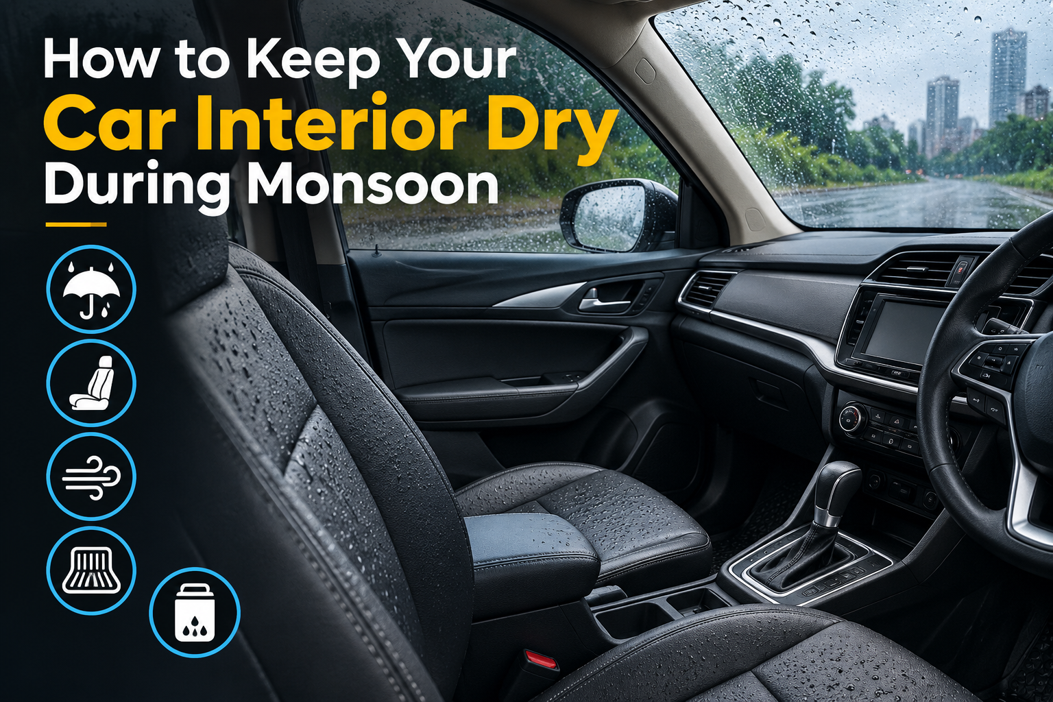 How to Keep Your Car Interior Dry During Monsoon