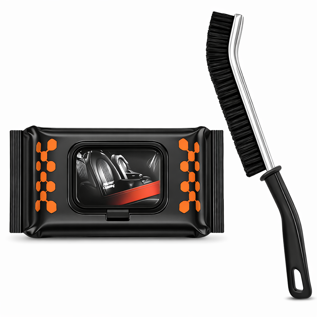 Dashboard Scratch Remover Wipes & Gap Cleaning Slim Brush Combo