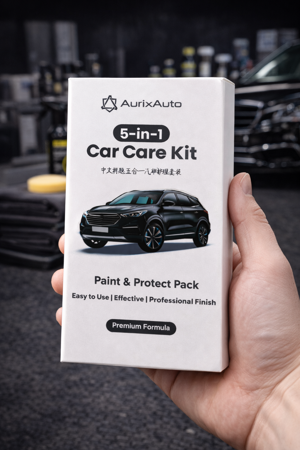 Paint & Protect Pack - 1 Car Shampoo + 2 Scratch Remover + 1 Leather Wax + 1 Tire Polish