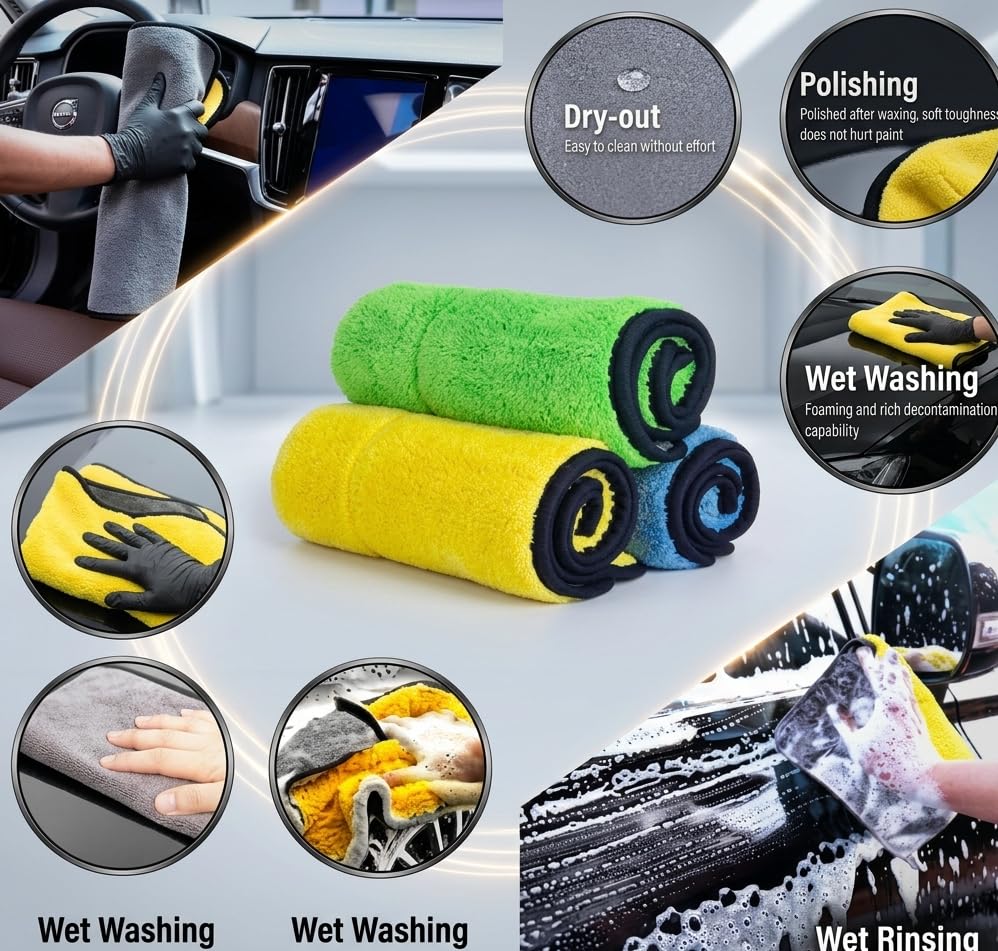 Waterless car wash 100ml with 600 GSM Microfiber cloth