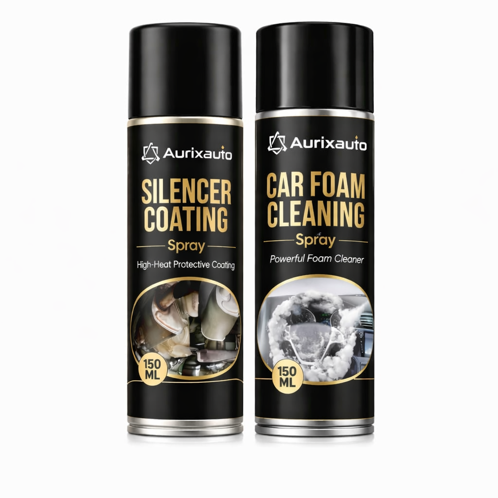 Multipurpose Car Foaming Cleaning Spray 150ml & Silencer Coating Spray 150ml Combo