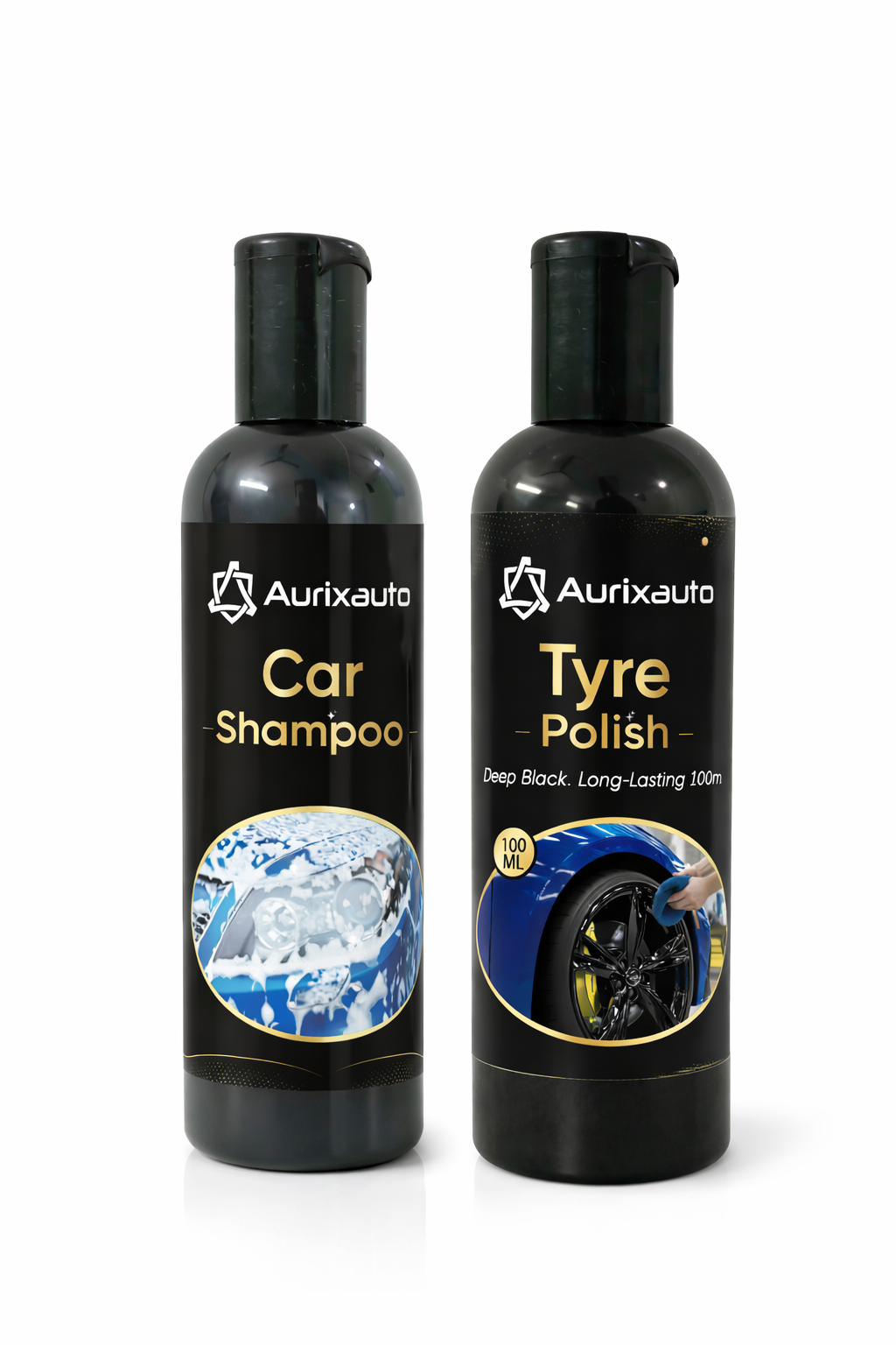 Car Shampoo 100ML & Tire Polish Combo 100ML