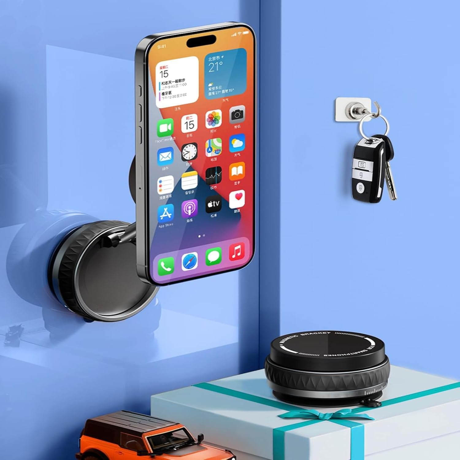 Aurixauto_360° Magnetic Car Dashboard Phone Holder _Pack of 1