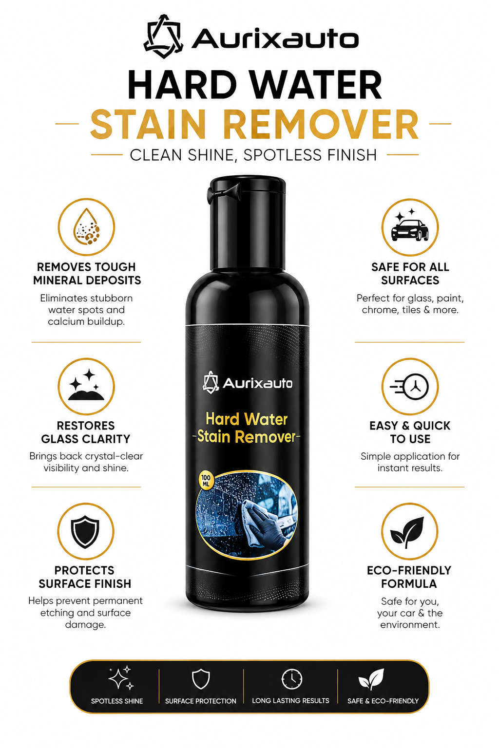 AurixAuto Hard Water Stain Remover for Car Water Spots