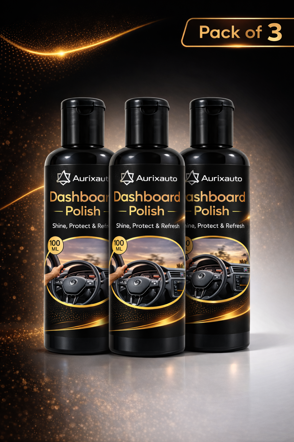 Dashboard Polish 100ML pack of 3