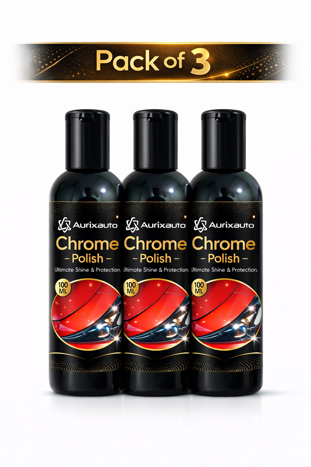 Car Chrome Polish - Pack of 3