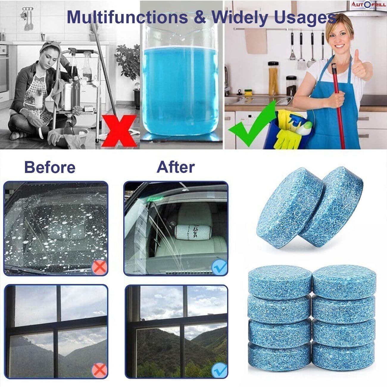 Aurixauto Fast Tag Holder and 10 Windshield Cleaning tablet