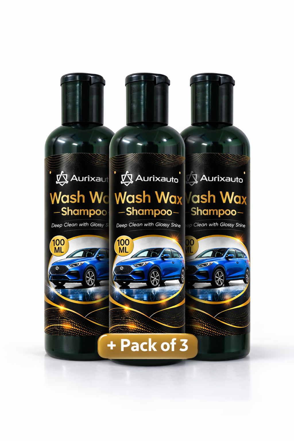 Car Wash Wax Shampoo - Pack of 3