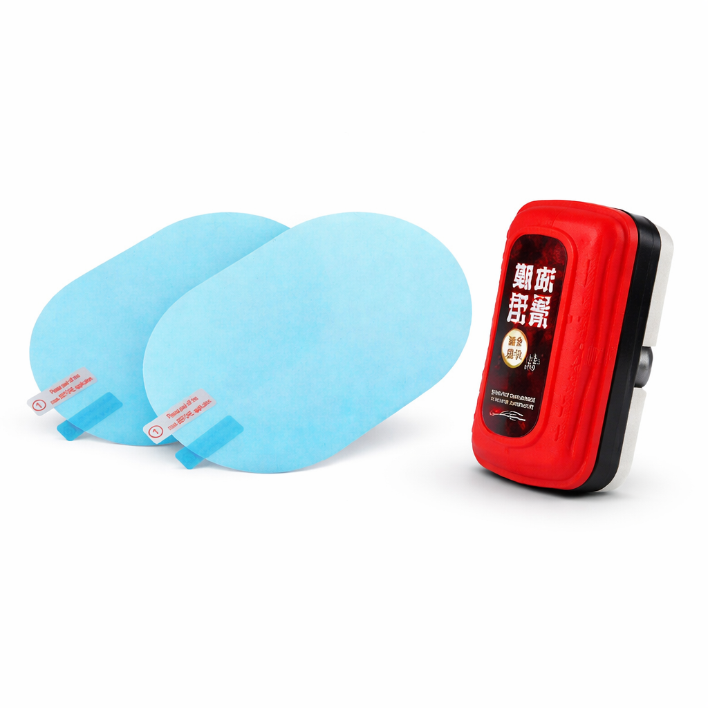 Anti-Fog & Anti-Scratch Rearview Mirror Film & Oil Film Brush Combo