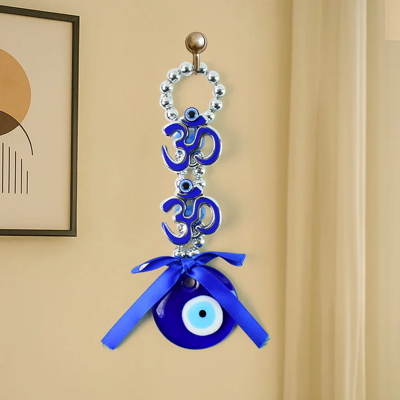 Double OM Evil Eye Car Hanging