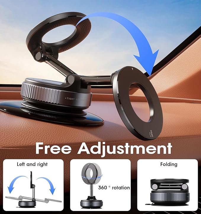 Aurixauto_360° Magnetic Car Dashboard Phone Holder _Pack of 1