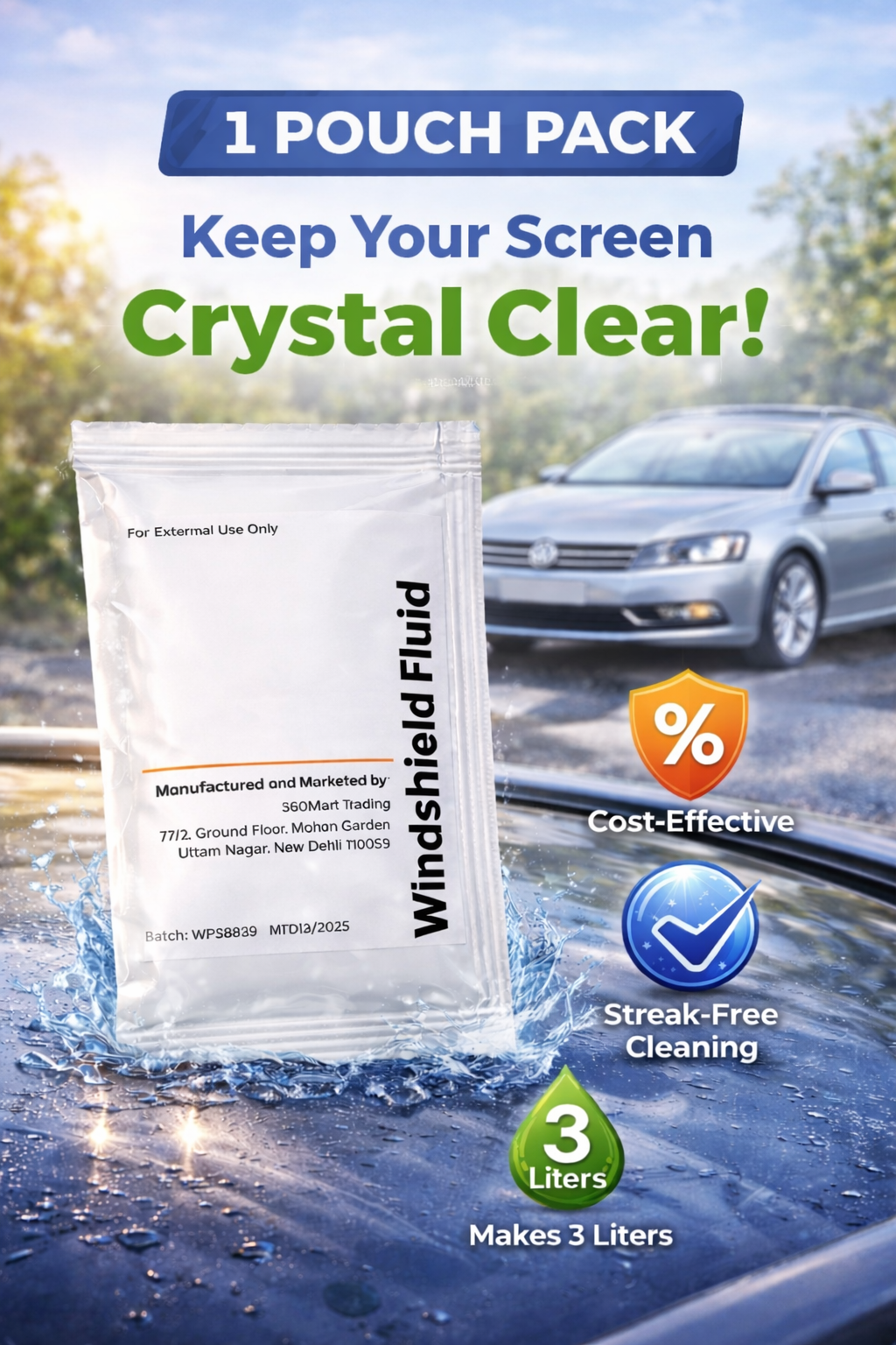 WINDSHIELD FLUID POUCH