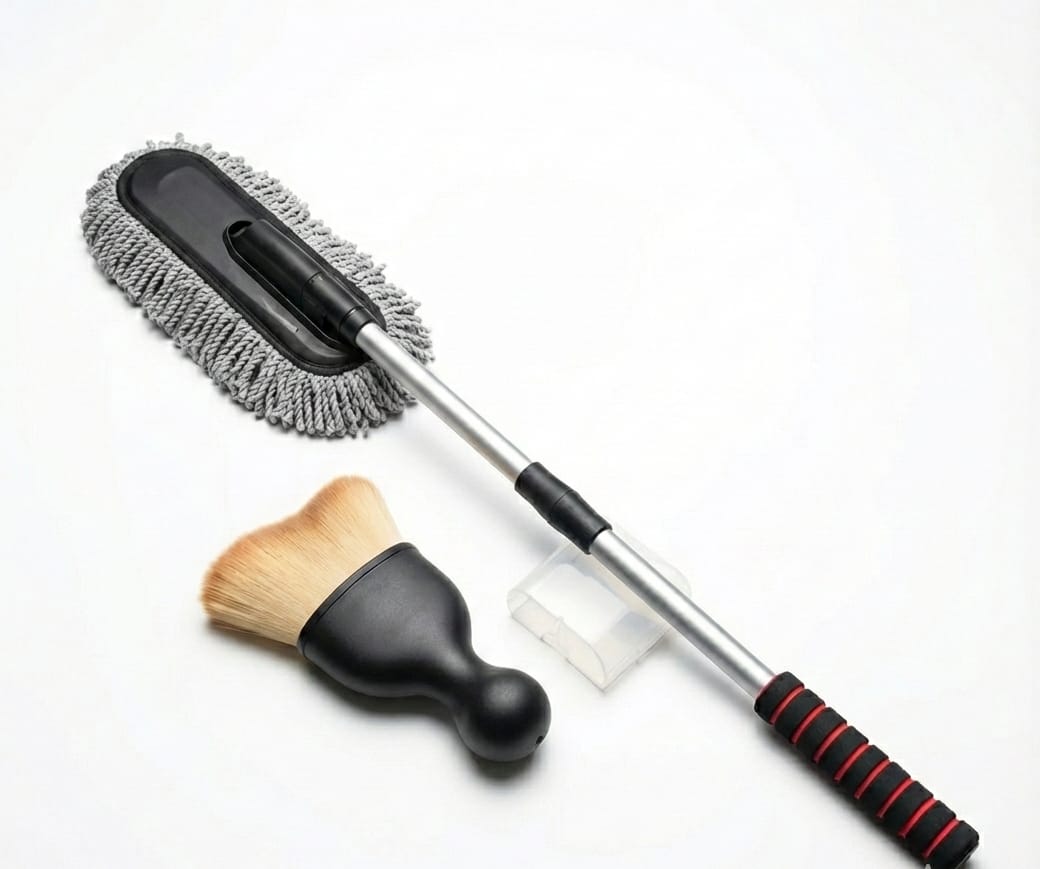Microfiber Big Duster & Dashboard Small Brush - Combo