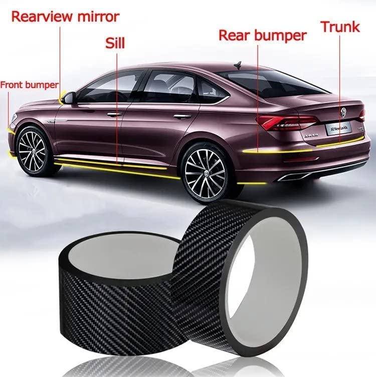 Aurixauto Carbon Fiber Anti-Scratch Adhesive Tape pack of 3 image 3