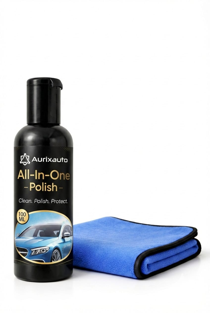 All in One Polish 100ml & Microfiber Cloth 600 GSM Combo