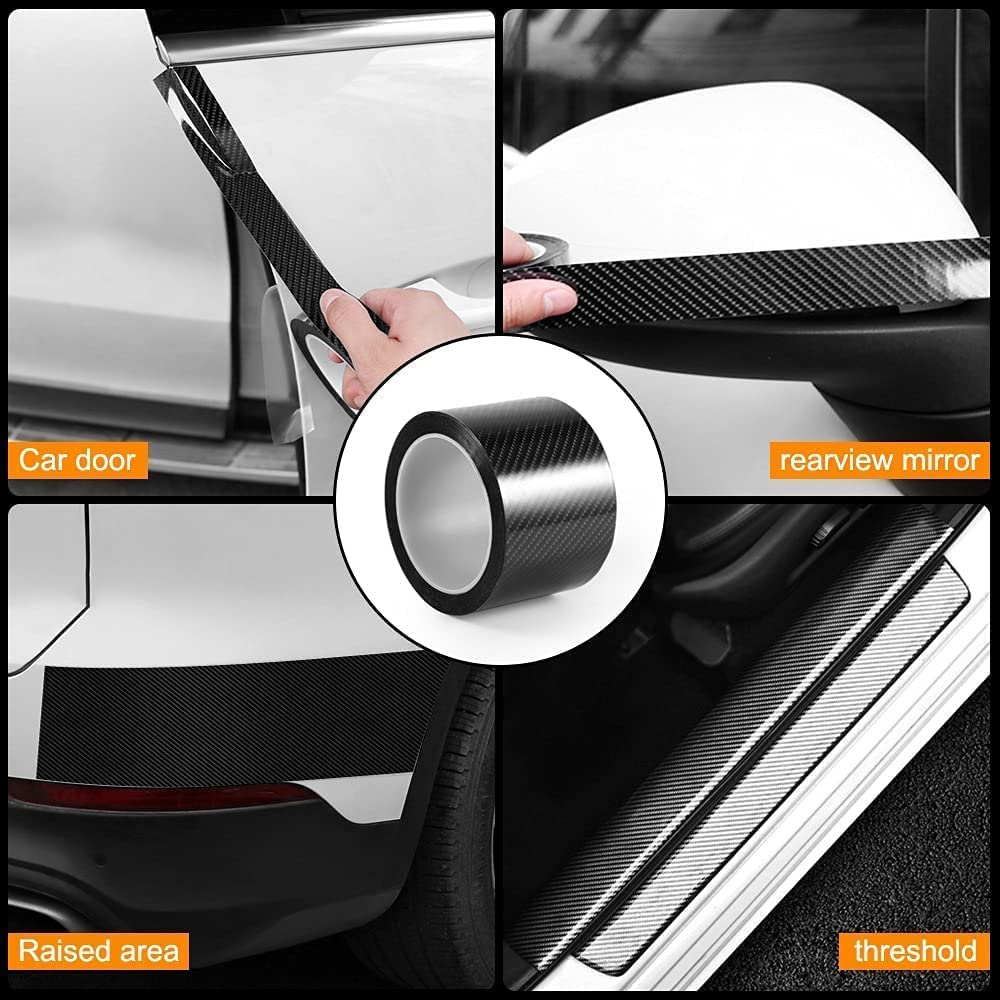 Aurixauto Carbon Fiber Anti-Scratch Adhesive Tape pack of 3 image 2