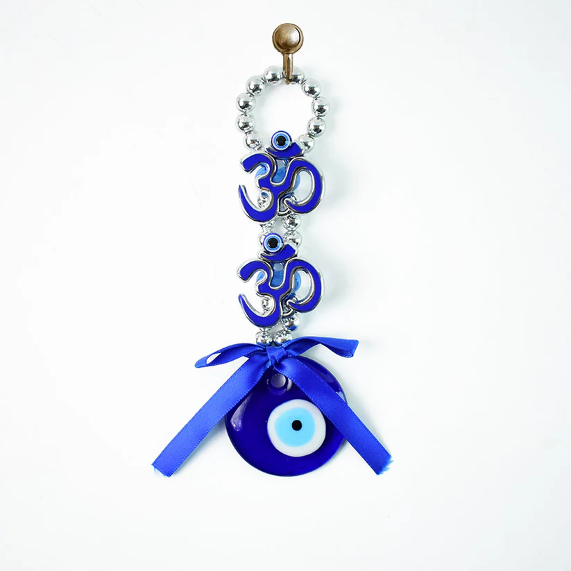 Double OM Evil Eye Car Hanging