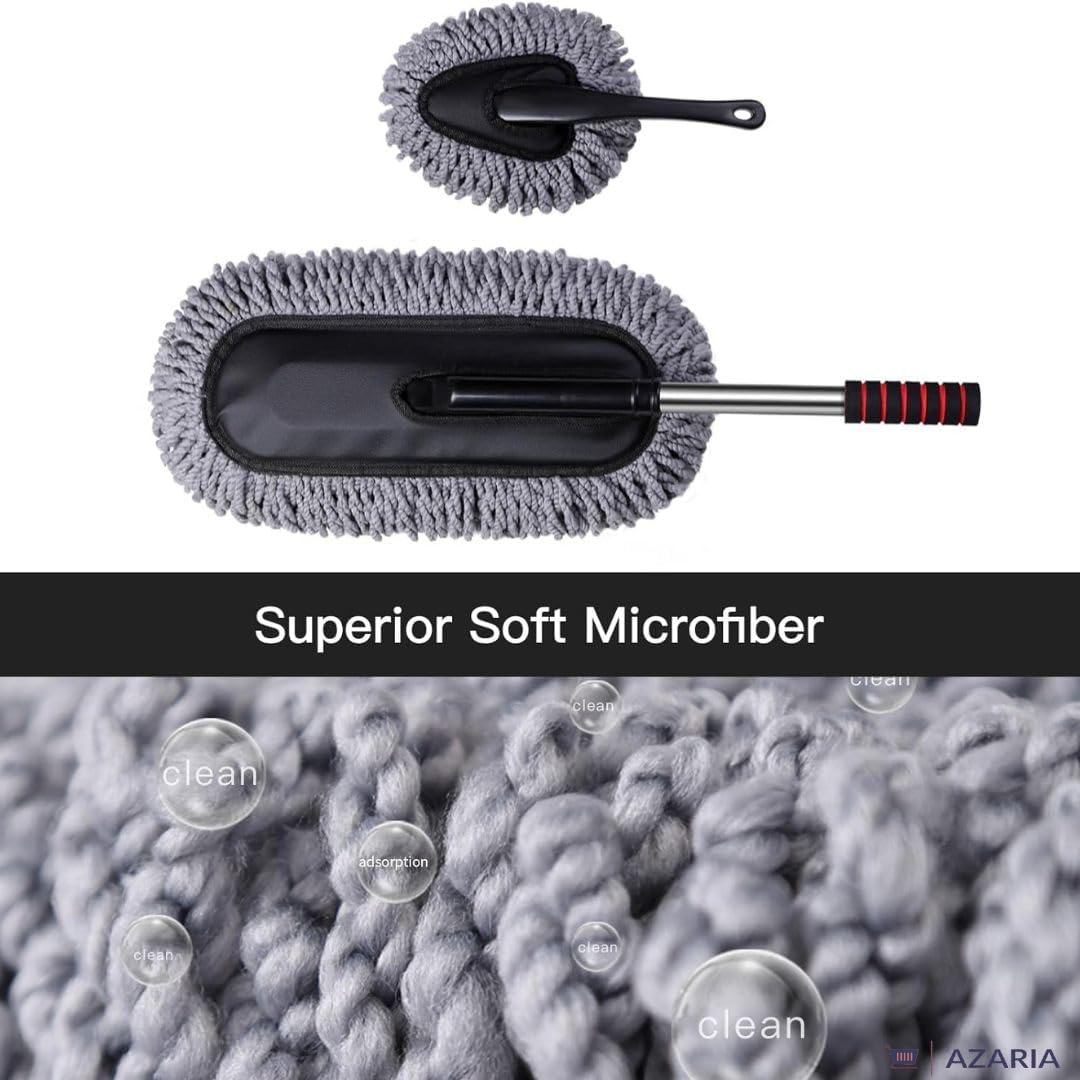 Aurixauto  Duster, Mini Duster, Brushes, Microfiber Towel, Mini Dustbin & 10 Windshield Cleaner Tablets