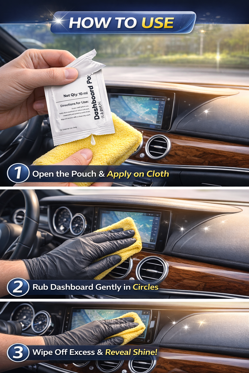 DASHBOARD POLISH POUCH - Pack of 3