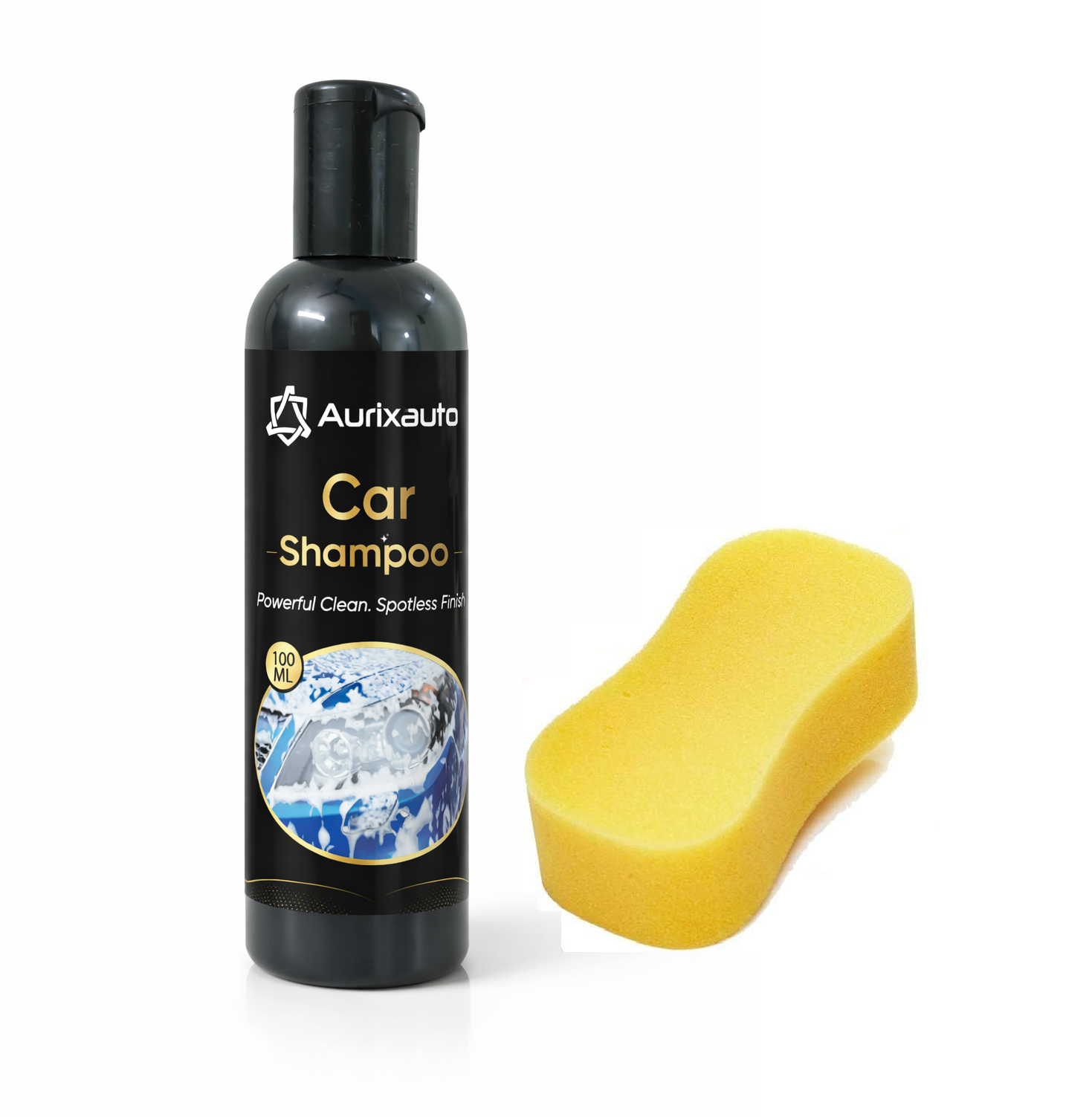 Aurix car shampoo 100ml with Wash Sponge