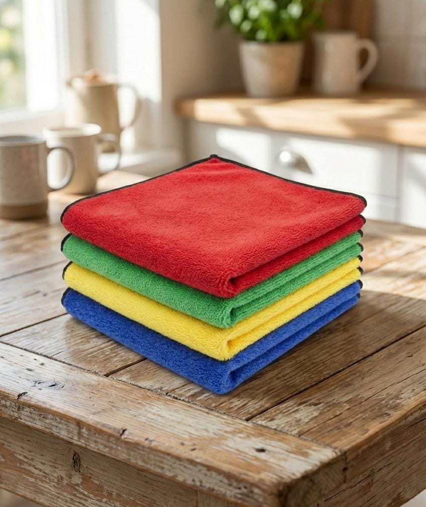 Microfiber Cloth 40 x 40 cm - 800 Gsm - Pack of 4
