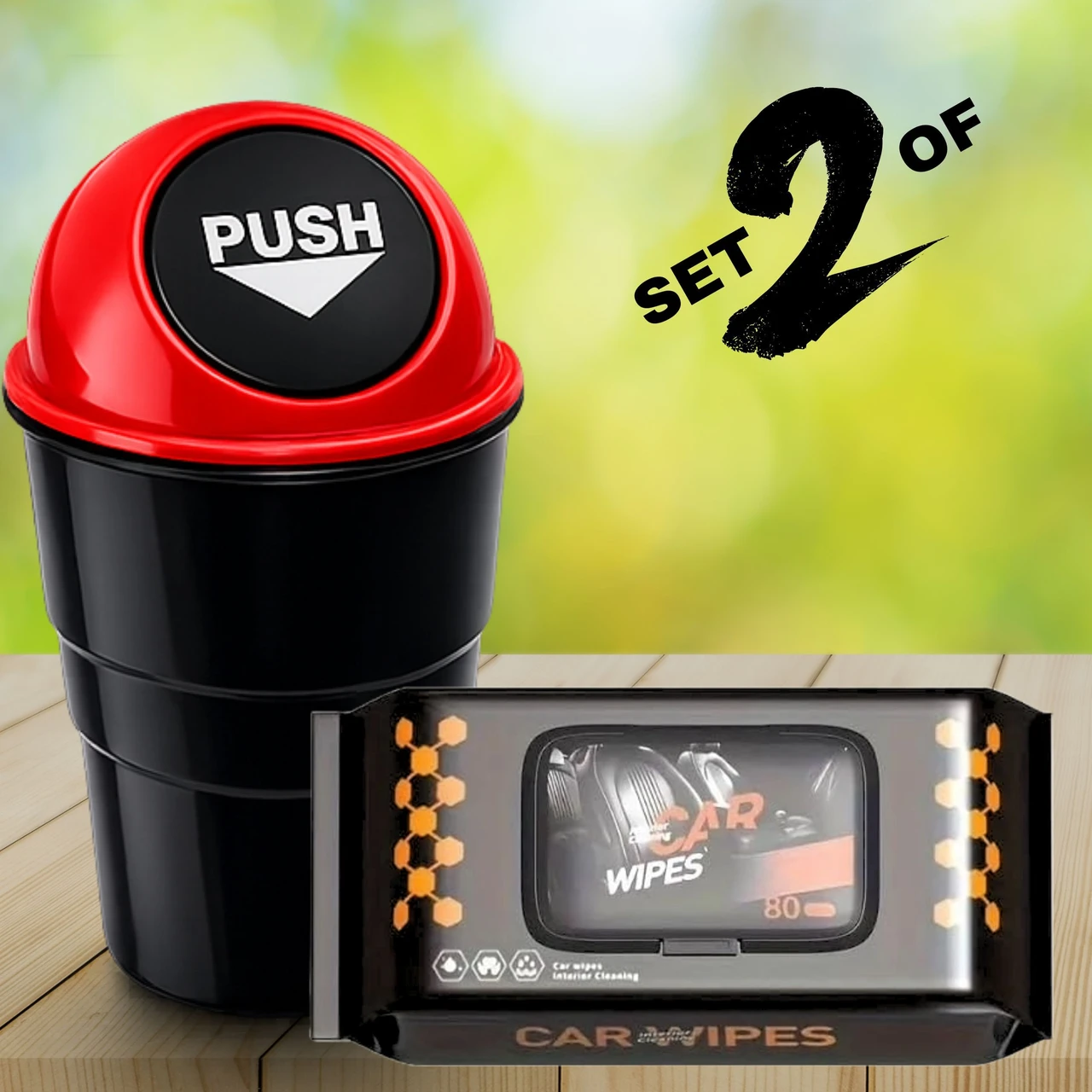 Aurixauto Dustbin & Dashboard Wipes