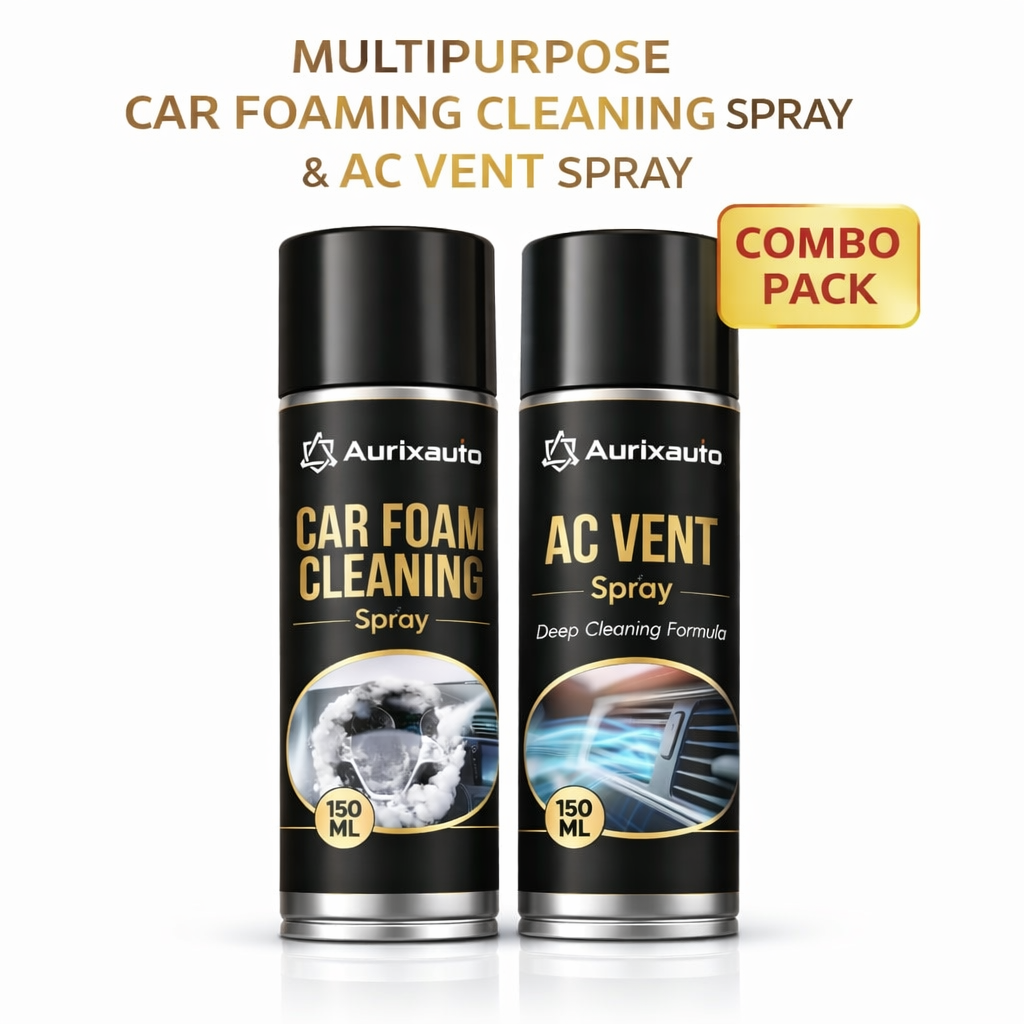 Multipurpose Car Foaming Cleaning Spray 150ml & AC Vent Spray 150ml Combo